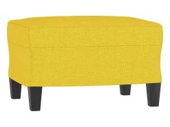 Sofá* Sofá de 3 lugares com apoio de pés 180 cm tecido -claro PT335958 Amarelo