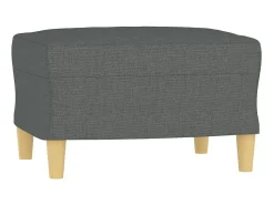 Sofá* Sofá de 3 lugares com apoio de pés 180 cm tecido cinza-escuro PT723264 Cinzento