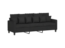 Sofá de 3 lugares com apoio de pés 180 cm tecido PT296725^ Sofá