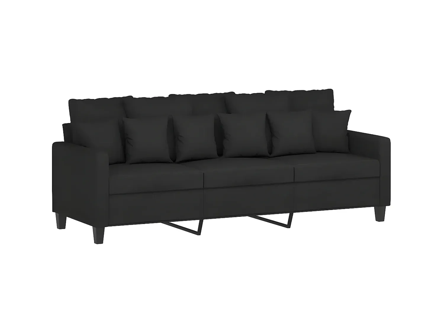 Sofá de 3 lugares com apoio de pés 180 cm tecido PT296725^ Sofá