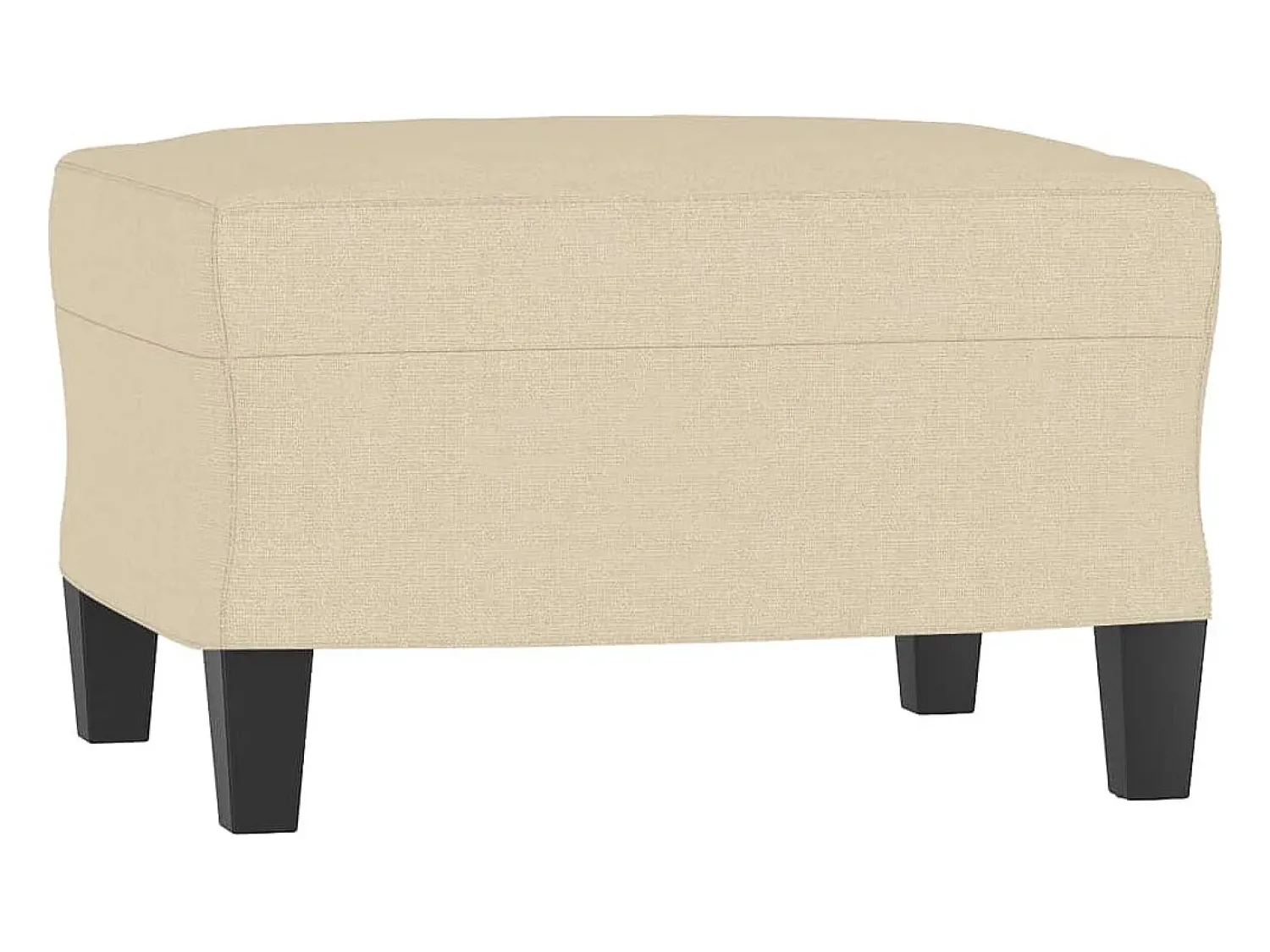 Sofá|vidaxl Sofá de 3 lugares com apoio de pés 180 cm tecido cor Creme