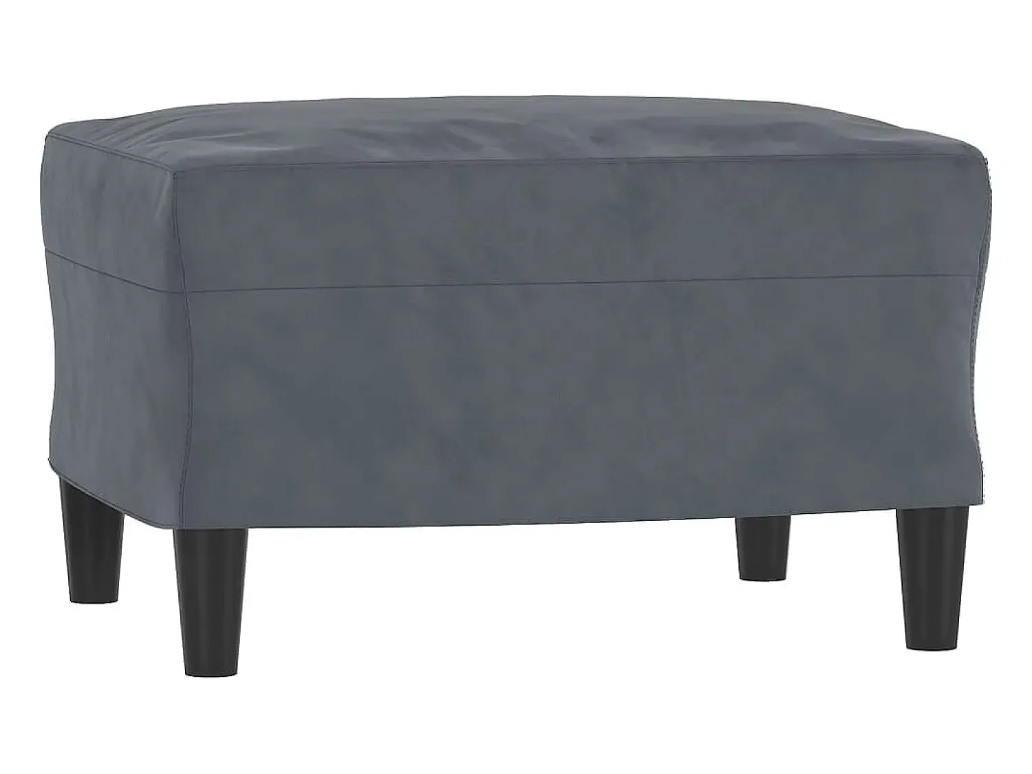Sofá| Sofá de 3 lugares com apoio de pés 180 cm veludo cinza-escuro PT588714 Cinzento