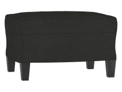 Sofá* Sofá de 3 lugares com apoio de pés 180 cm tecido PT976932 Preto