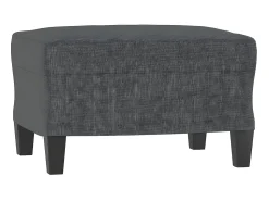Sofá| Sofá de 3 lugares com apoio de pés 180 cm tecido cinza-escuro PT600762 Cinzento