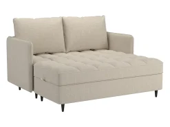 Sofá| Sofá de 3 lugares com arrumação/chaise longue reversível em tecido crème Creme