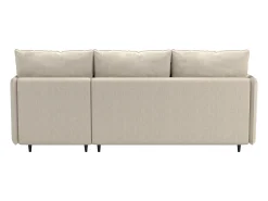 Sofá| Sofá de 3 lugares com arrumação/chaise longue reversível em tecido crème Creme