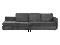 Sofá* Sofá de 3 lugares com arrumação/chaise longue reversível em tecido antracite Cinza antracite