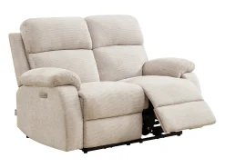 Sofá|Vente-unique Sofá de 2 lugares com articulado elétrico e massagem em tecido chenille KOCENI Bege