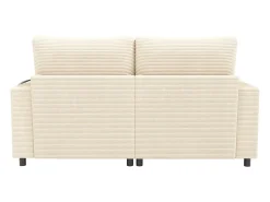 Sale Hauss Spole Sofá de 2 lugares com cama integrada - Entrada para telemóvel e porta USB - Veludo cotelê Bege