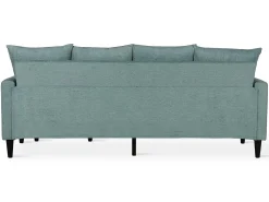 Clearance Dorel Home Sofá de 3 lugares com chaise longue em tecido -verde com aspeto de linho Azul