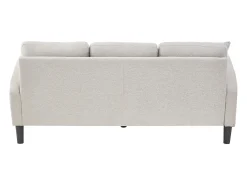 Sofá de 3 lugares com chaise longue – Sofá de canto com bolsos laterais – tecido de algodão e linho^ Sofá