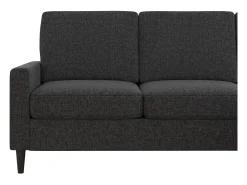 Sofá*Dorel Home Sofá de 3 lugares com chaise longue em linho cinzento Castanho