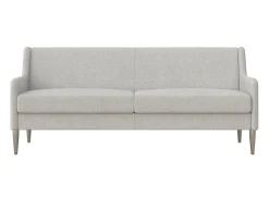 Sofá|CosmoLiving by Cosmopolitan Sofá de 2 lugares com chaise longue em linho claro Cinzento