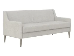Sofá|CosmoLiving by Cosmopolitan Sofá de 2 lugares com chaise longue em linho claro Cinzento