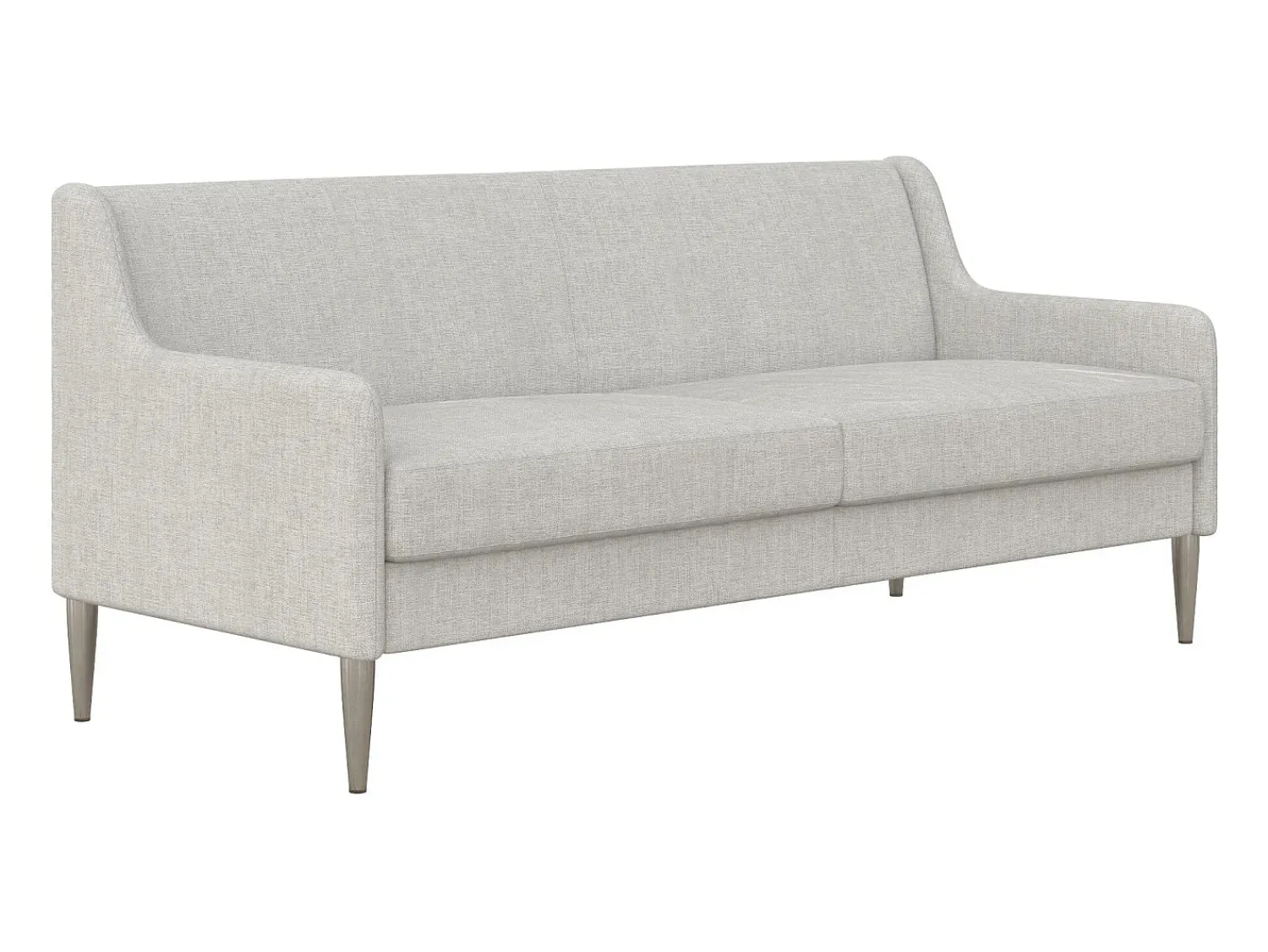 Sofá|CosmoLiving by Cosmopolitan Sofá de 2 lugares com chaise longue em linho claro Cinzento