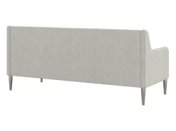 Sofá|CosmoLiving by Cosmopolitan Sofá de 2 lugares com chaise longue em linho claro Cinzento