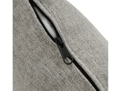 Sofá* Sofá de 3 lugares com chaise longue – Sofá de canto com bolsos laterais – tecido de algodão e linho cinzento Cinzento claro