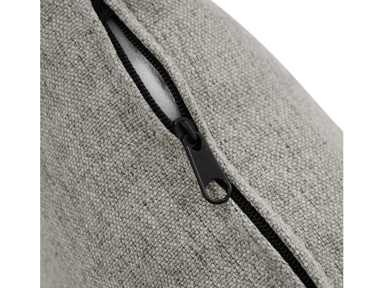 Sofá* Sofá de 3 lugares com chaise longue – Sofá de canto com bolsos laterais – tecido de algodão e linho cinzento Cinzento claro