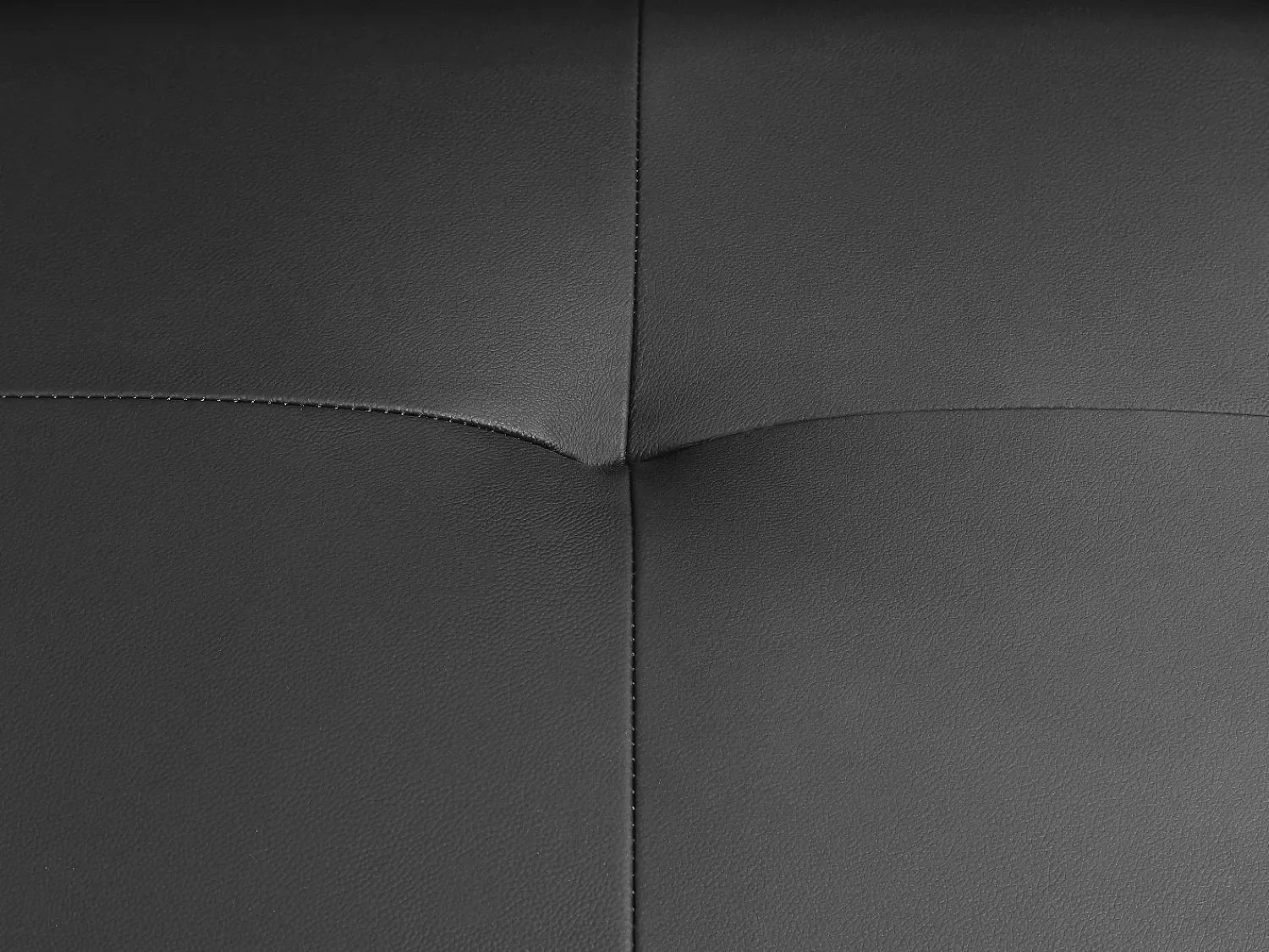 Sofá|LINEA SOFA Sofá de 3 lugares com encostos de cabeça em pele antracite - SOLANGE Cinza antracite