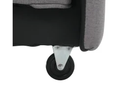 Sofá de 2 lugares com função de extensão - Sofá de relaxamento com bolsos laterais e 2 almofadas - Linho^ Sofá