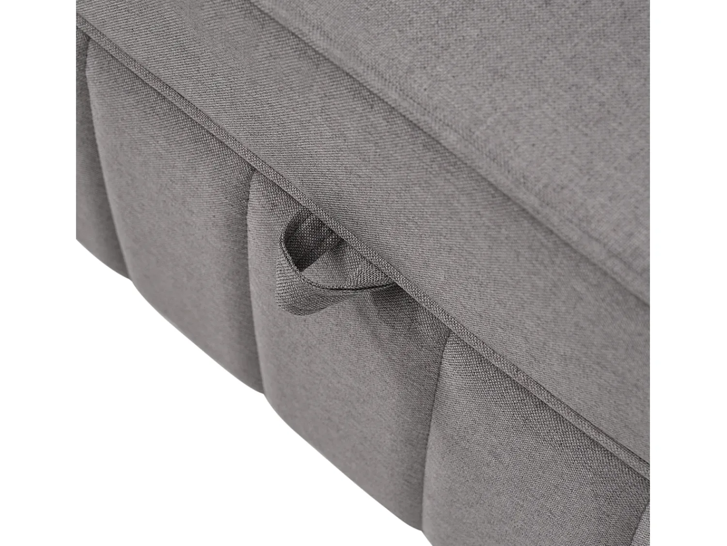 Sofá de 2 lugares com função de extensão - Sofá de relaxamento com bolsos laterais e 2 almofadas - Linho^ Sofá