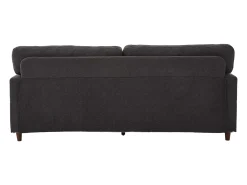 Sofá* Sofá de 2 lugares com iluminação LED - Sofá reto com suporte para copos e bolsos laterais - chenille cinza escuro Cinzento