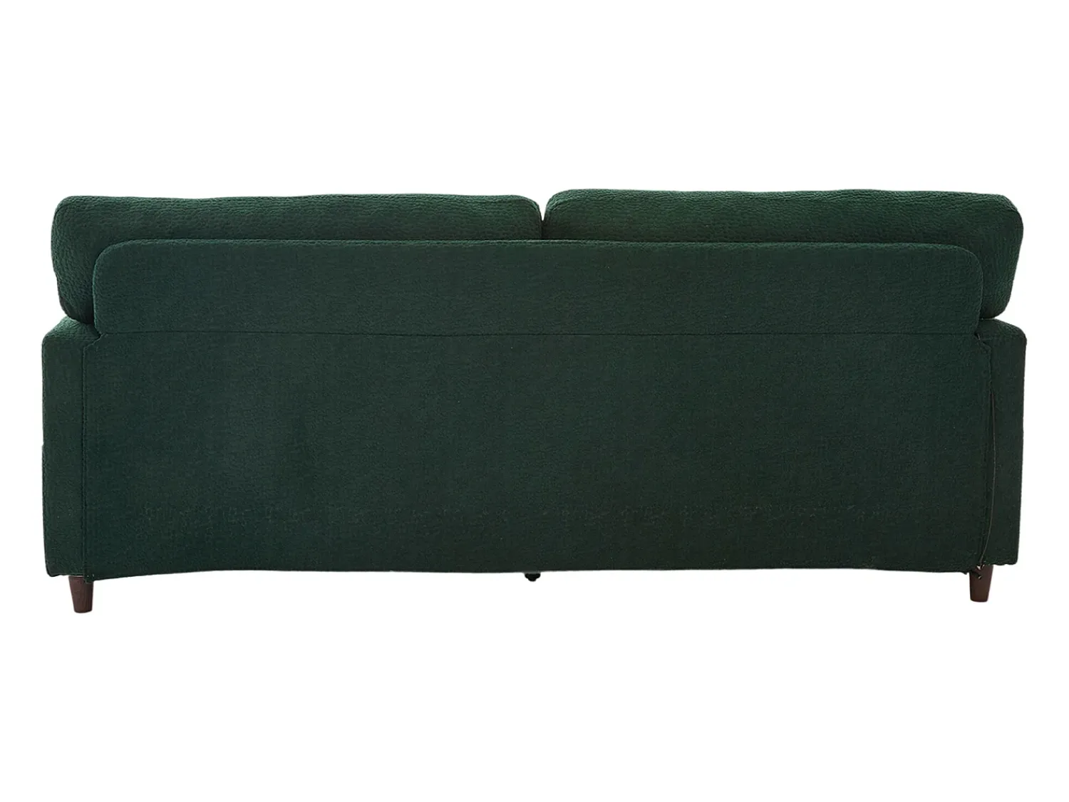 Sofá*Hauss Spole Sofá de 2 lugares com porta USB-C, iluminação LED e bolsos laterais - Tecido chenille - Verde esmeralda