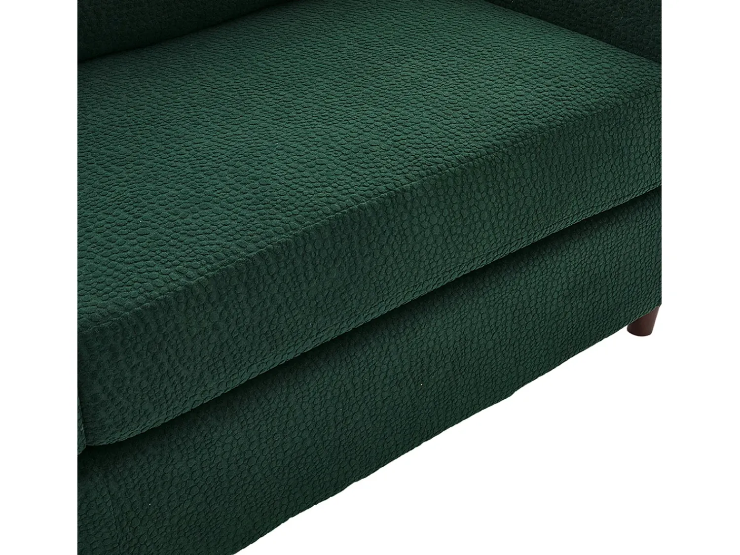 Sofá*Hauss Spole Sofá de 2 lugares com porta USB-C, iluminação LED e bolsos laterais - Tecido chenille - Verde esmeralda