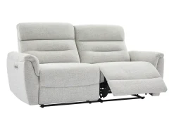 Vente-unique Sofá de 3 lugares com relaxamento elétrico em tecido texturizado BREVIO^ Sofá