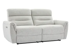 Vente-unique Sofá de 3 lugares com relaxamento elétrico em tecido texturizado BREVIO^ Sofá