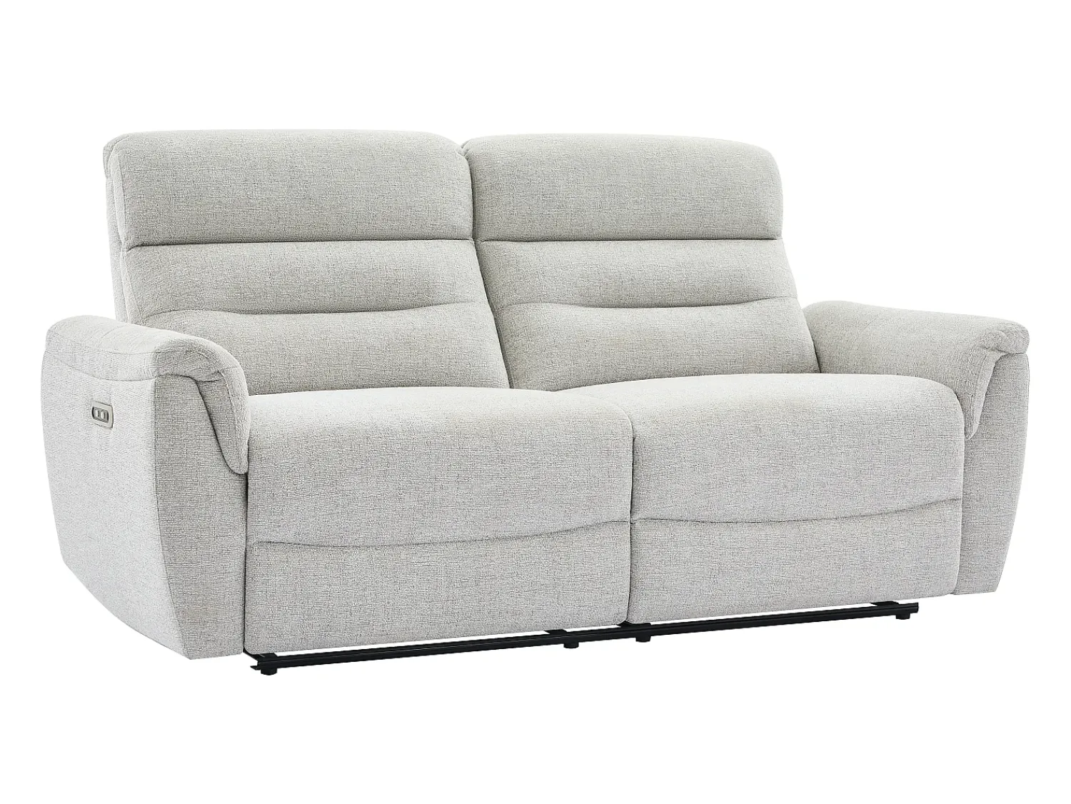 Vente-unique Sofá de 3 lugares com relaxamento elétrico em tecido texturizado BREVIO^ Sofá