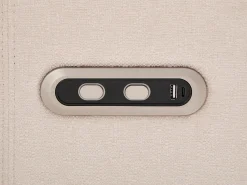 Vente-unique Sofá de 2 lugares com relaxamento elétrico em tecido chenille SCAMOCO Bege