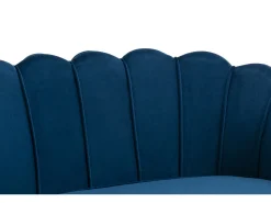 Hot Vente-unique Sofá de 2 lugares concha em veludo azul-escuro DANDELION Azul escuro