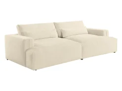 Hot Vente-unique Sofá de 4 lugares conforto assento profundo tecido chenille COLYSIA Bege