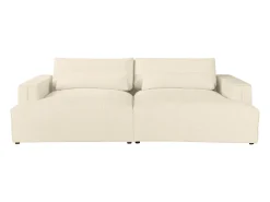 Hot Vente-unique Sofá de 4 lugares conforto assento profundo tecido chenille COLYSIA Bege