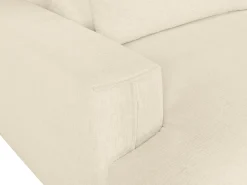 Hot Vente-unique Sofá de 4 lugares conforto assento profundo tecido chenille COLYSIA Bege