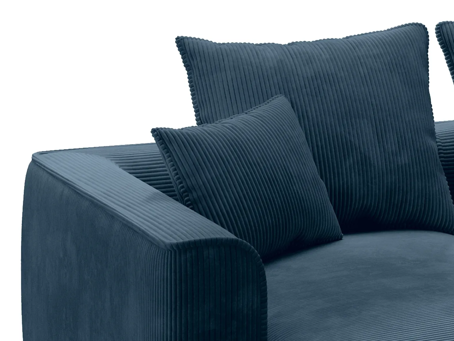 Vente-unique Sofá de 3 lugares conforto assento profundo em veludo canelado PINETA^ Sofá