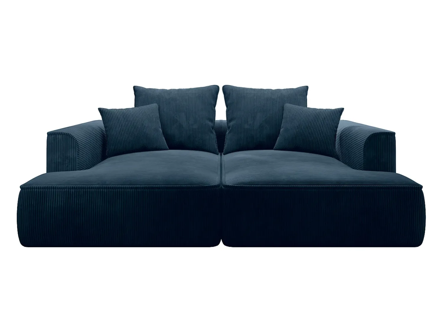 Vente-unique Sofá de 3 lugares conforto assento profundo em veludo canelado PINETA^ Sofá