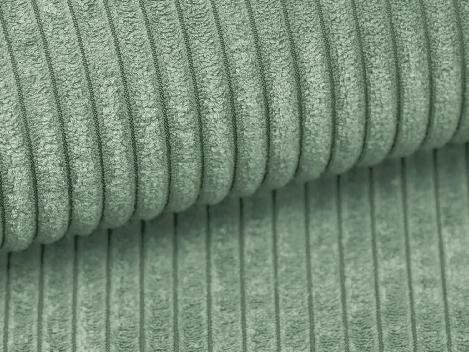 Discount Vente-unique Sofá de 3 lugares conforto assento profundo em veludo canelado verde amêndoa PINETA Verde amu00eandoa