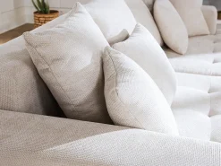Vente-unique Sofá de 4 lugares conforto assento profundo tecido texturizado MOTINO^ Sofá
