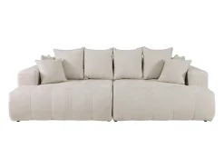 Vente-unique Sofá de 4 lugares conforto assento profundo tecido texturizado MOTINO^ Sofá
