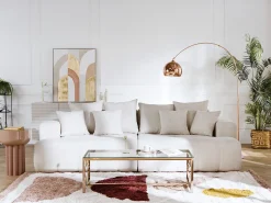 Vente-unique Sofá de 4 lugares conforto assento profundo tecido texturizado MOTINO^ Sofá