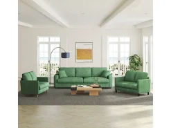 Sofá*DripeX Sofá de 2 lugares confortável em veludo canelado - 58cm profundidade do assento - carga máxima 300kg - 129x78x89cm Verde