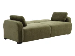 Clearance Vente-unique Sofá de 3 lugares conversível tipo clic-clac em tecido chenille LOMARIO Verde