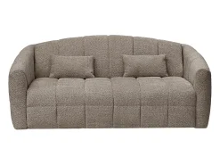 Sofá|Vente-unique Sofá de 3 lugares conversível abertura rápida em tecido bouclé área de dormir 140 cm RETUNA Taupe