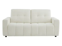 Hot Vente-unique Sofá de 3 lugares conversível em tecido chenille colchão 12 cm ISISTIA Bege