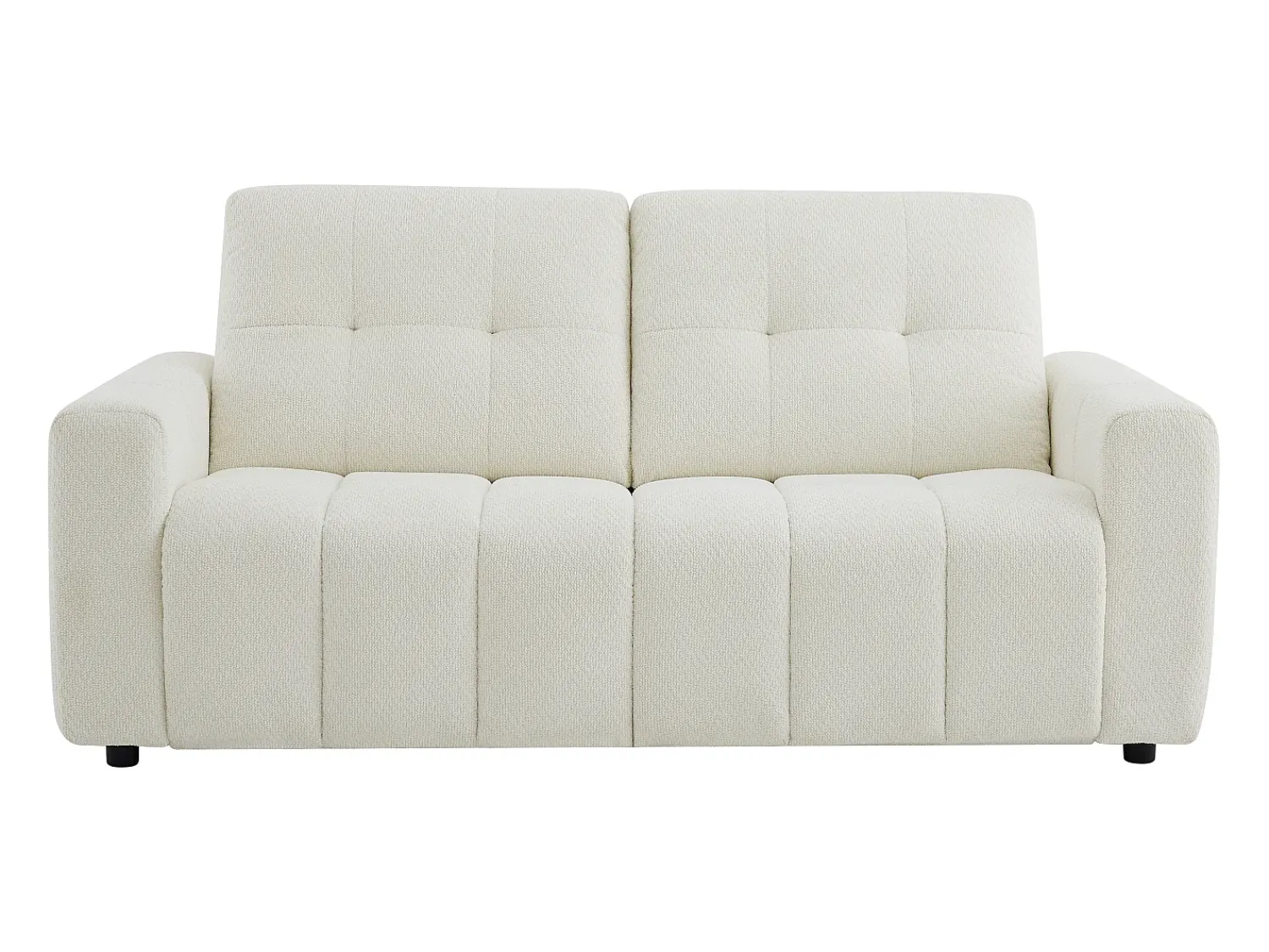 Hot Vente-unique Sofá de 3 lugares conversível em tecido chenille colchão 12 cm ISISTIA Bege