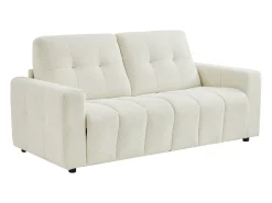 Hot Vente-unique Sofá de 3 lugares conversível em tecido chenille colchão 12 cm ISISTIA Bege