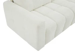 Hot Vente-unique Sofá de 3 lugares conversível em tecido chenille colchão 12 cm ISISTIA Bege