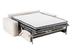 Vente-unique Sofá de 3 lugares conversível abertura rápida em tecido texturizado 160 cm colchão 13 cm DAVISO^ Sofá